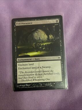 Evil Presence Magic: The Gathering Card — Black Enchantment Aura